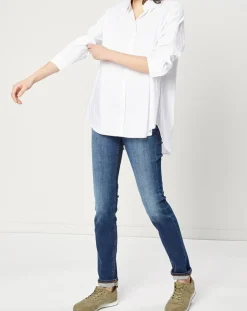Online Esprit Jean Slim en Toile de coton bleu brut