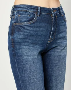 Online Esprit Jean Slim en Toile de coton bleu brut