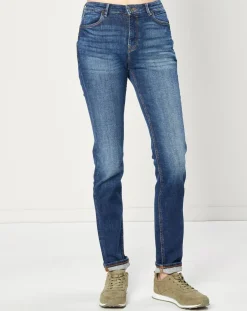 Online Esprit Jean Slim en Toile de coton bleu brut