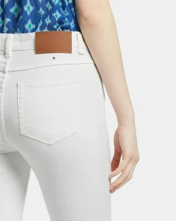 Sale Galeries Lafayette Jean Slim en Toile de coton Mina blanc