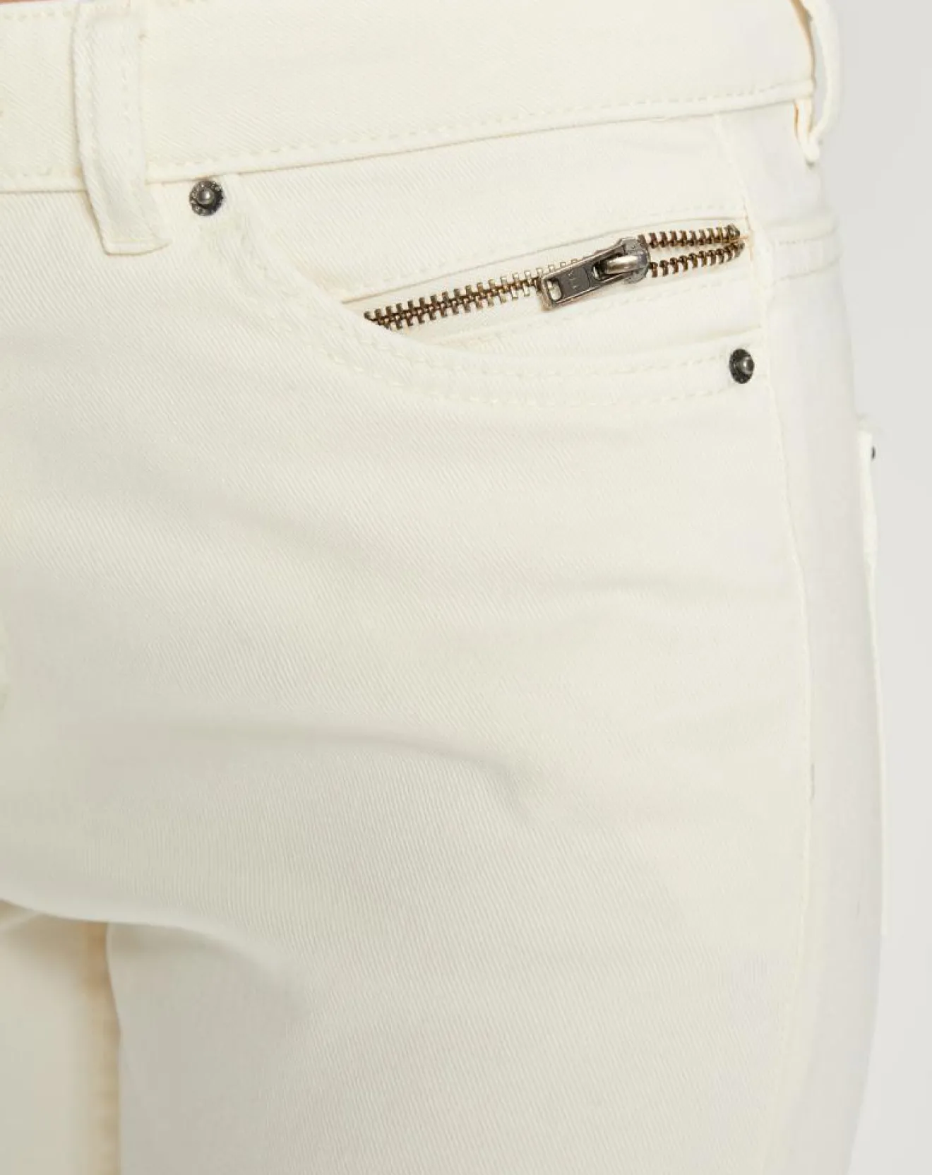 Femme Esprit Jean Slim en Toile de coton blanc