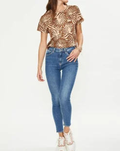 Femme Scotch & Soda Jean taille haute Skinny bleu