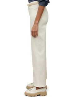 Femme Marc O'Polo Jean taille haute Wideleg blanc