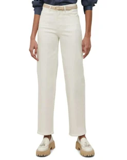 Femme Marc O'Polo Jean taille haute Wideleg blanc