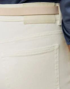 Femme Marc O'Polo Jean taille haute Wideleg blanc