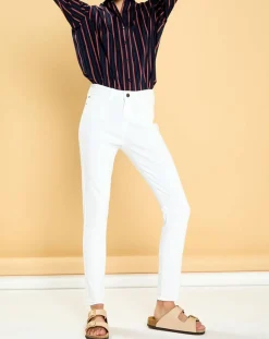 Femme Acquaverde Jean Twiggy blanc