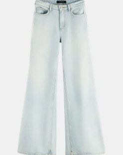 Femme Scotch & Soda Jean Wide Leg bleu clair