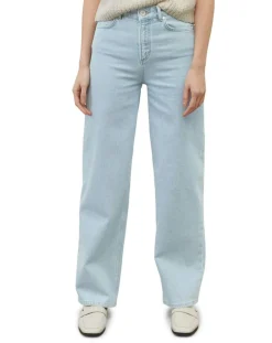 Femme Marc O'Polo Jean Widefit Taille haute bleu clair