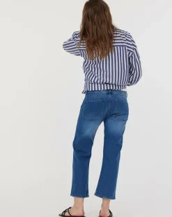Acquaverde Jean wide-leg Georgia bleu