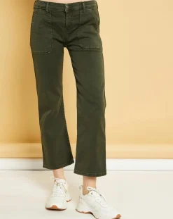 Sale Acquaverde Jean wide-leg Georgia vert forêt