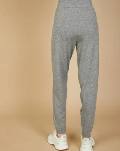 Sale Cashmere Tribu Jogging en Laine & Cachemire Olivia gris chiné foncé