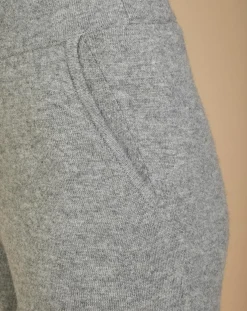 Sale Cashmere Tribu Jogging en Laine & Cachemire Olivia gris chiné foncé