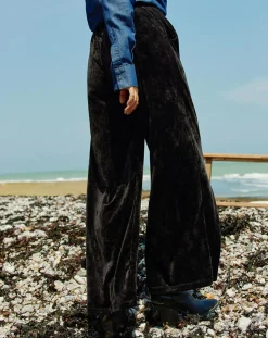 Femme Lauren Vidal Jogging en Velours Zana noir