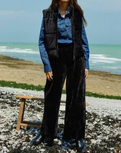 Femme Lauren Vidal Jogging en Velours Zana noir