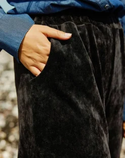 Femme Lauren Vidal Jogging en Velours Zana noir