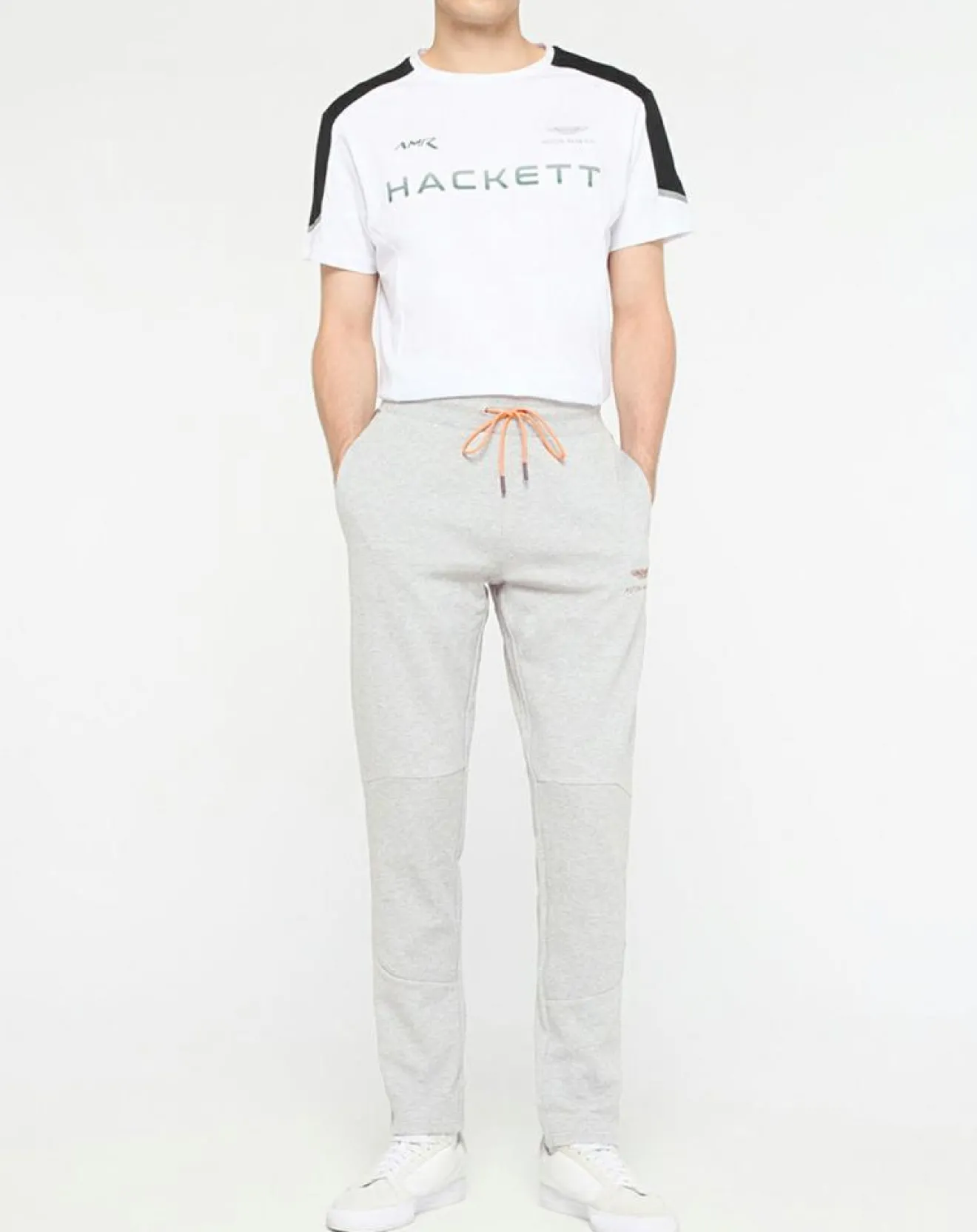 Best Hackett London Jogging Slim Fit Galon Aston Martin Racing gris chiné