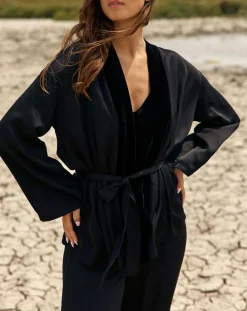 Femme Lauren Vidal Kimono Ambre noir