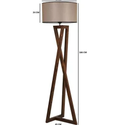 Opviq Lampadaire Arianne noyer - 24x45x166 cm