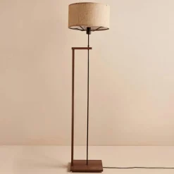 Opviq Lampadaire AYD beige/marron - D.38x20 cm