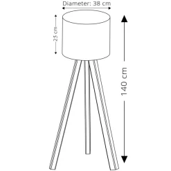 Discount Sheen Lampadaire Ayd beige/marron - D.38x140 cm