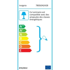 Opviq Lampadaire Ayd écru/marron - 38x140x200 cm