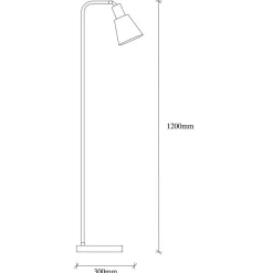 Best Sheen Lampadaire Emek noir/vintage - 30x22x120 cm