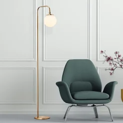 Opviq Lampadaire Viran doré - 27x27x146 cm