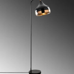 Best Opviq Lampadaire Yildo cuivre/noir - 30x17x120 cm