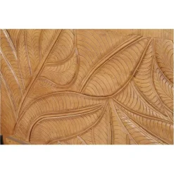 Discount Bois & Chiffons Lit sculpté manguier floria marron - 165x212x110 cm