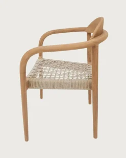 Sale Uniqka Lot de 2 chaises Kima en teck massif et corde beige