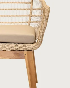 Sale Uniqka Lot de 2 chaises Maelie en teck massif et corde beige