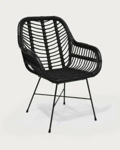 Sale Uniqka Lot de 4 chaises Myko en rotin noir