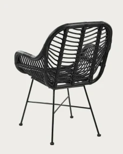 Sale Uniqka Lot de 4 chaises Myko en rotin noir