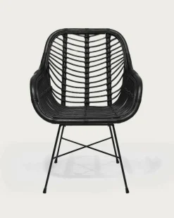 Sale Uniqka Lot de 4 chaises Myko en rotin noir