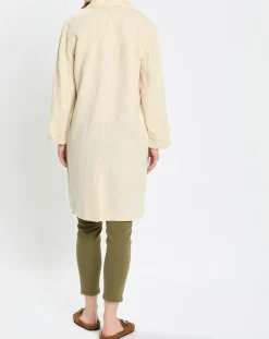 Femme Marc O'Polo Manteau 100% Lin double boutonnage beige