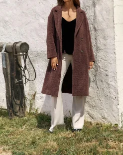 Femme Lauren Vidal Manteau Aska raisin