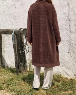 Femme Lauren Vidal Manteau Aska raisin