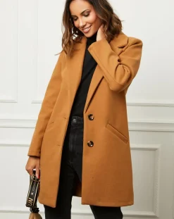 Outlet L'Armoire de Suzette Manteau Bleuet camel