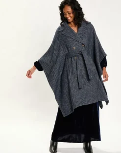 Femme Lauren Vidal Manteau cape Solo nuit