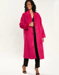 Outlet Lauren Vidal Manteau Emy fushia