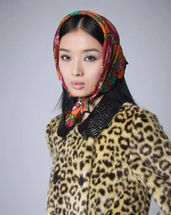 Hot Manoush Manteau en Fausse Fourrure léopard