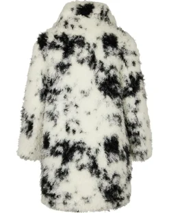 Hot Manoush Manteau en fausse fourrure Hippy Nounours noir/blanc