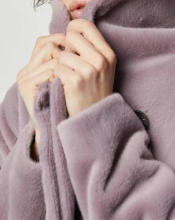 Clearance Lou Andrea Manteau en Fausse Fourrure Eloise lilas