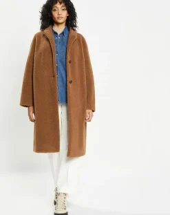 Clearance Lou Andrea Manteau en Fausse Fourrure Romy toffee
