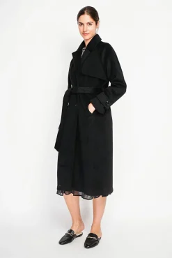 Femme Assuili Manteau en Laine mélangé noir