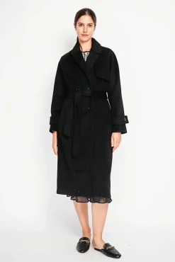 Femme Assuili Manteau en Laine mélangé noir