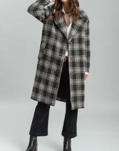 Femme Lauren Vidal Manteau en Laine mélangée Biba noir