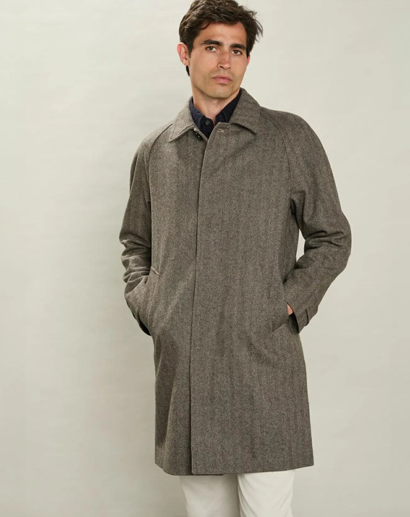 Clearance Hartford Manteau en Laine mélangée Calvin brun