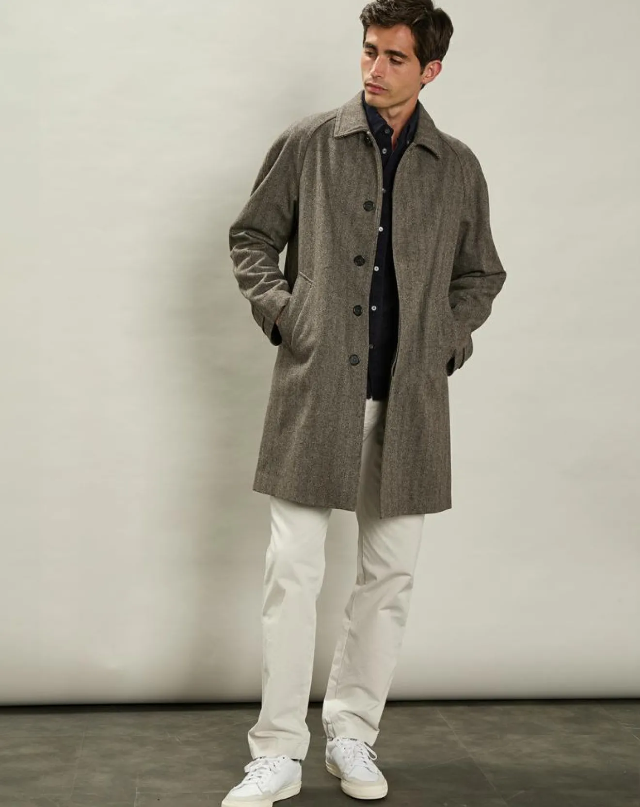 Clearance Hartford Manteau en Laine mélangée Calvin brun