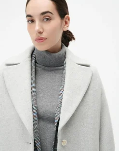 Online Caroll Manteau en Laine mélangée Gapitre gris perle